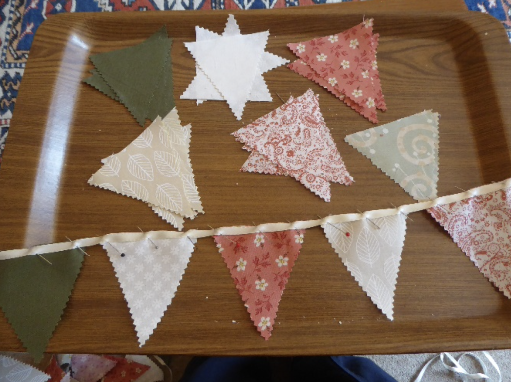 image of u3a in Kennet crafts group crafting bunting