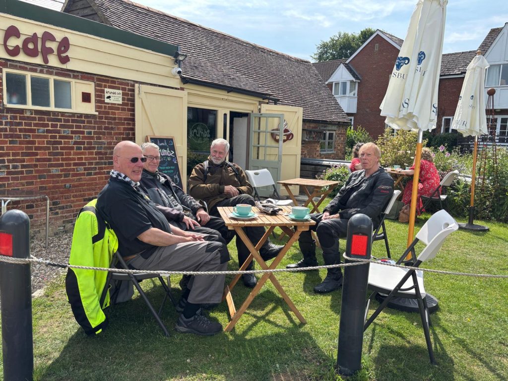 Image of motorbike riders at Krumbz Cafe in Marlborough